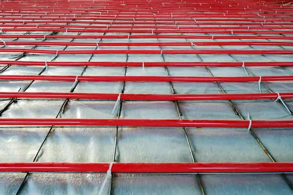 Heated floor installation — Stock Photo, Image