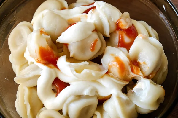 Dumplings na placa — Fotografia de Stock