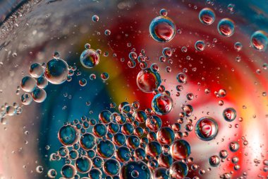 Su damlalarından gelen renkli arkaplan