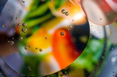 Su damlalarından gelen renkli arkaplan