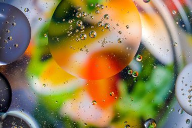 Su damlalarından gelen renkli arkaplan