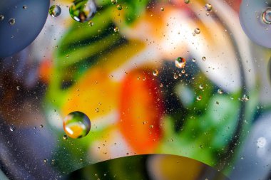 Su damlalarından gelen renkli arkaplan