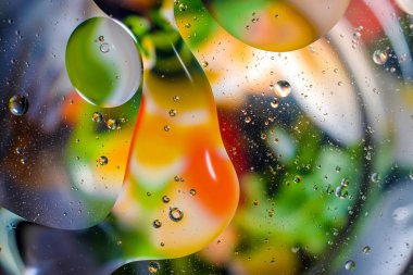 Su damlalarından gelen renkli arkaplan