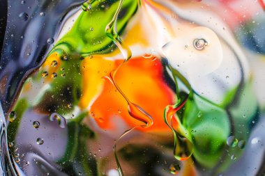 Su damlalarından gelen renkli arkaplan