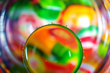 Su damlalarından gelen renkli arkaplan