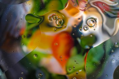 Su damlalarından gelen renkli arkaplan