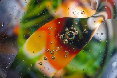 Su damlalarından gelen renkli arkaplan