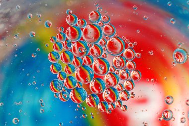 Su damlalarından gelen renkli arkaplan
