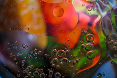 Su damlalarından gelen renkli arkaplan
