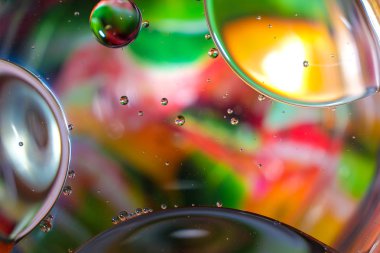 Su damlalarından gelen renkli arkaplan