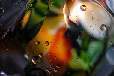 Su damlalarından gelen renkli arkaplan