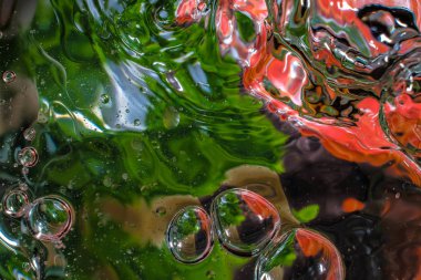 Su damlalarından gelen renkli arkaplan