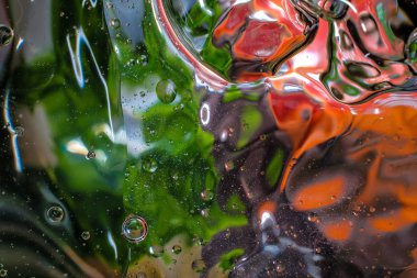 Su damlalarından gelen renkli arkaplan