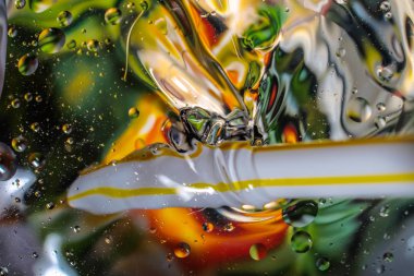 Su damlalarından gelen renkli arkaplan