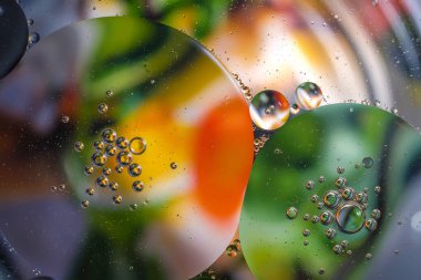 Su damlalarından gelen renkli arkaplan
