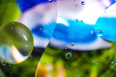 Su damlalarından gelen renkli arkaplan
