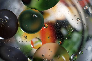 Su damlalarından gelen renkli arkaplan