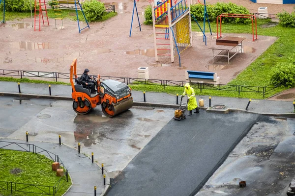 road works in the yard