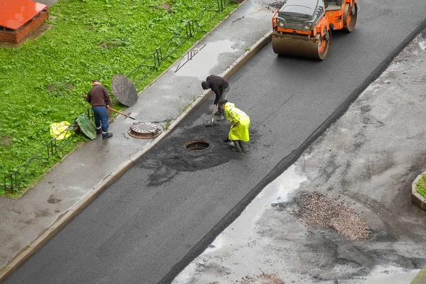 road works in the yard