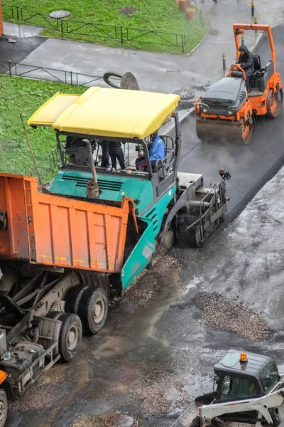 road works in the yard