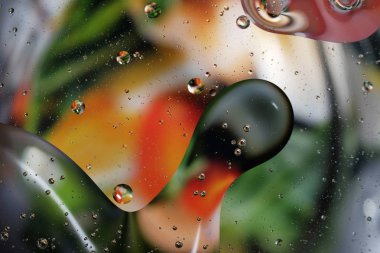 Su damlalarından gelen renkli arkaplan