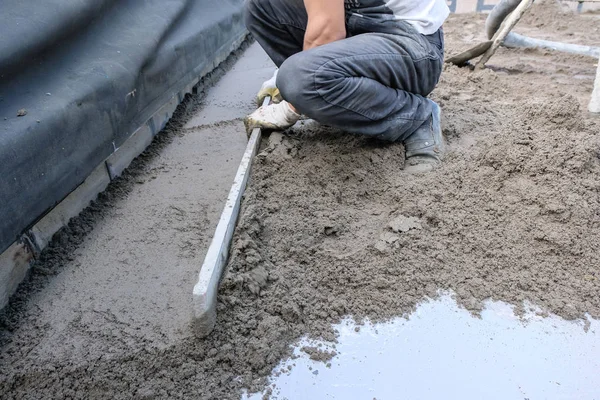 Versare lastra di cemento — Foto Stock