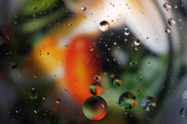 Su damlalarından gelen renkli arkaplan