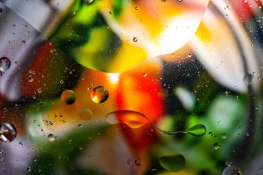 Su damlalarından gelen renkli arkaplan