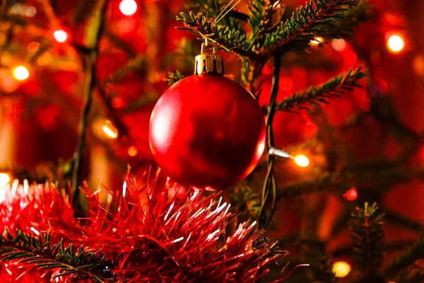 Christmas decorations on the Christmas tree Royalty Free Stock Images