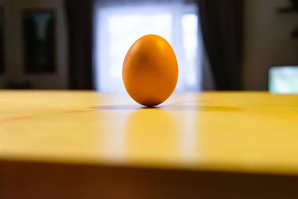 the egg on the table