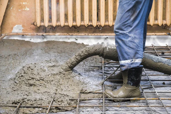 Versare lastra di cemento — Foto Stock