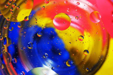 Su damlalarından gelen renkli arkaplan