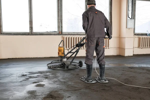 Pouring concrete slab — Stock Photo, Image