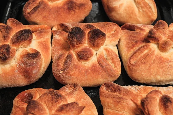 Ev yapımı pişmiş ekmek rulo — Stok fotoğraf