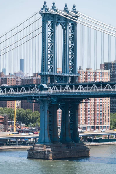 Manhattan bridge pylon Nyc — Stockfoto