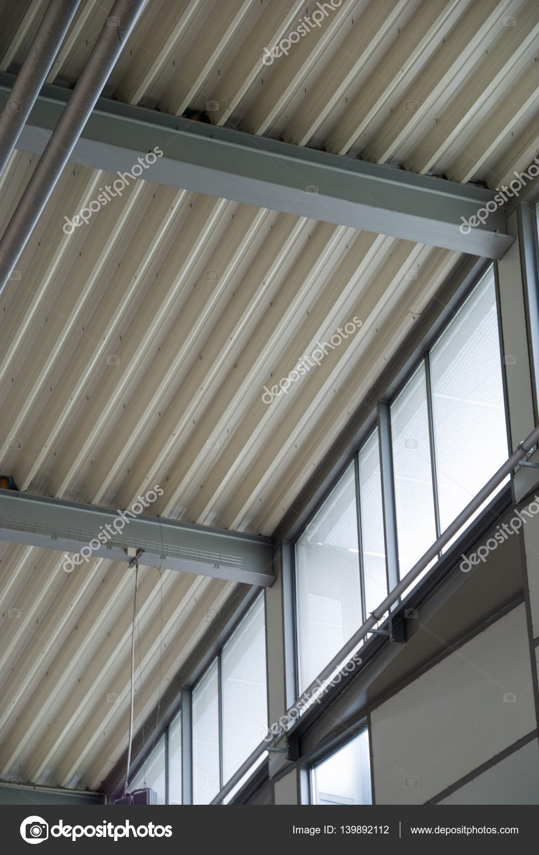 Corrugated Steel Profile Ceiling Stock Photo C Maskalin 139892112