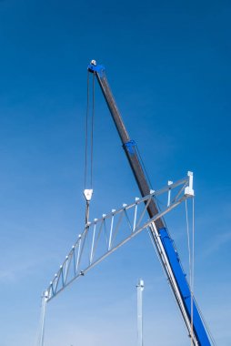 Vinç kaldırma galvanizli çelik çatı makas inşaat çerçeveler 