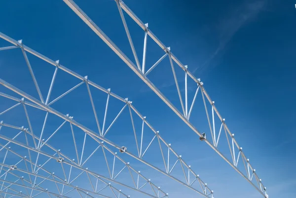 Galvaniserat stål tak fackverket Bygg ramar — Stockfoto