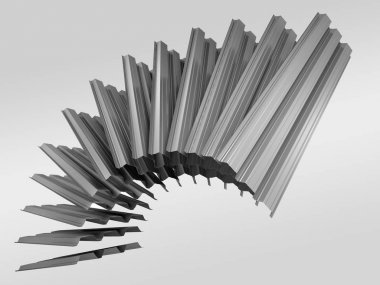 Oluklu sac profilleri dizisi