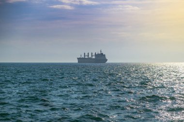 Konteyner nakliye gemisi açık denizde