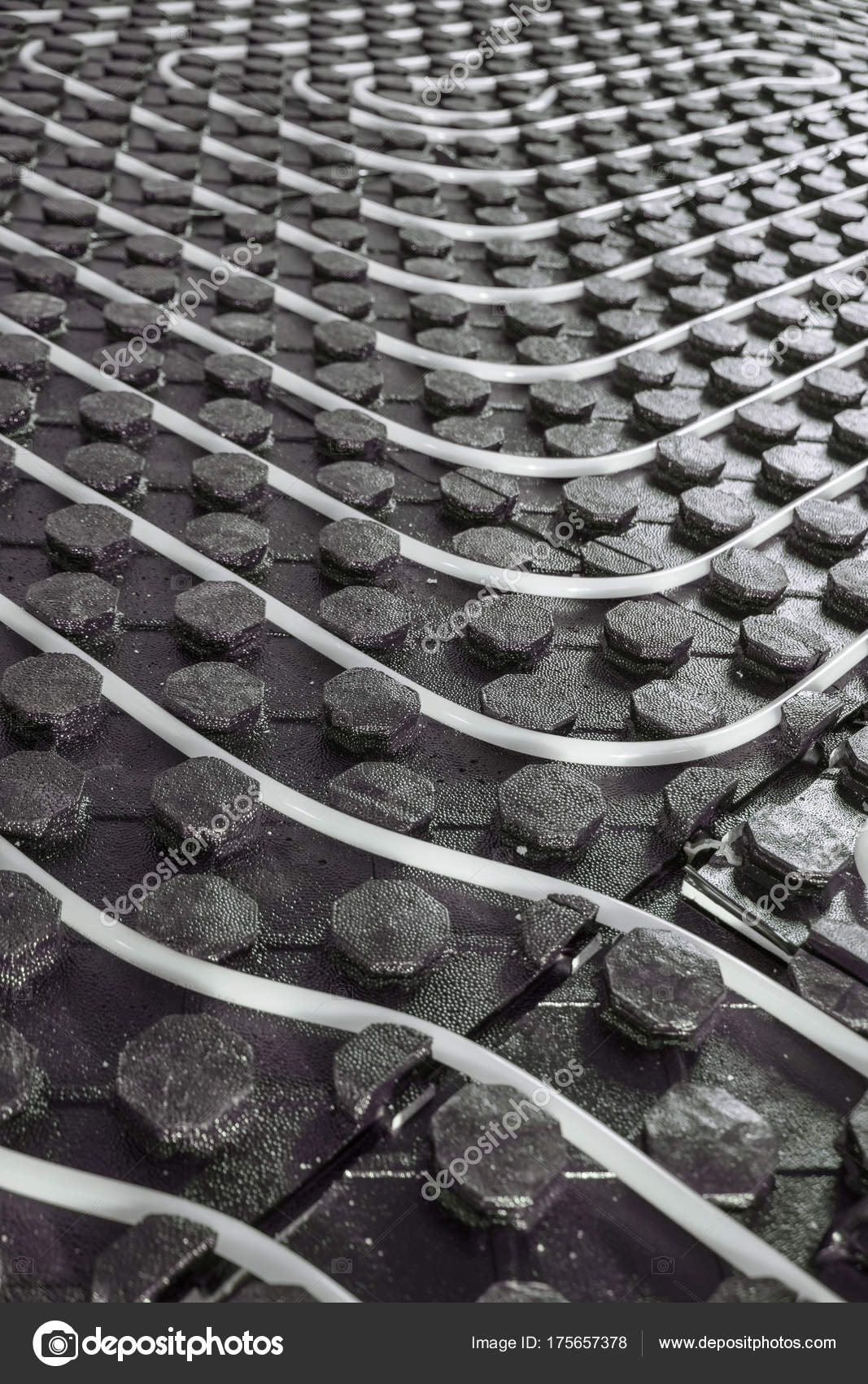 Radiant Underfloor Heating Installation Flexible Tubing Mounted