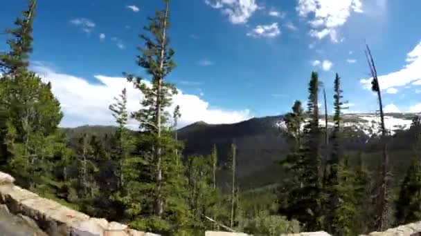 Οδήγηση Στο Αλπικό Τμήμα Του Rocky Mountain National Park Πλευρική — Αρχείο Βίντεο