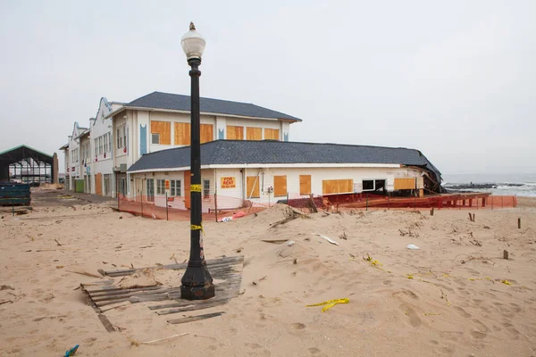 Asbury Park Usa Grudnia 2018 Uszkodzenia Promenady Superstorm Sandy Globalne — Zdjęcie stockowe