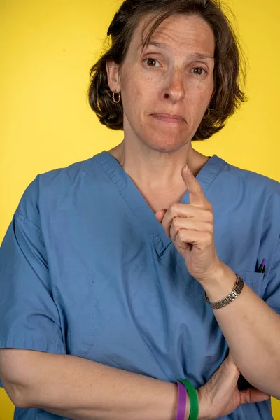 Image of a tired doctor or nurse — Stock Photo, Image