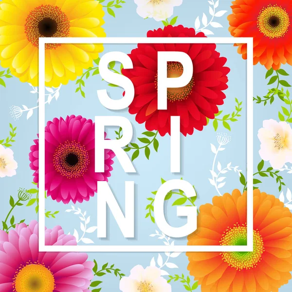 Flor Primavera Banner — Vetor de Stock
