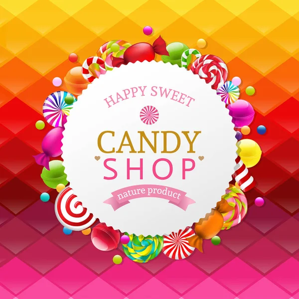 Candy Shop Banner — Stock Vector