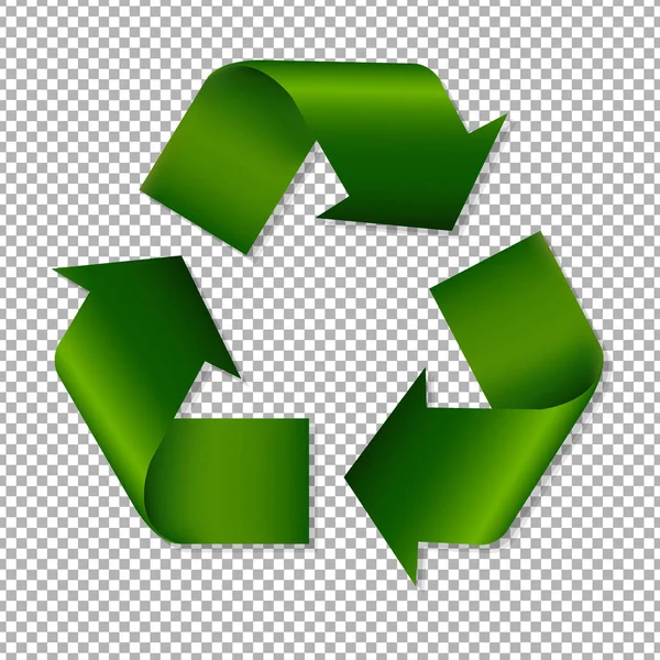 Značka zelený recykl — Stockový vektor