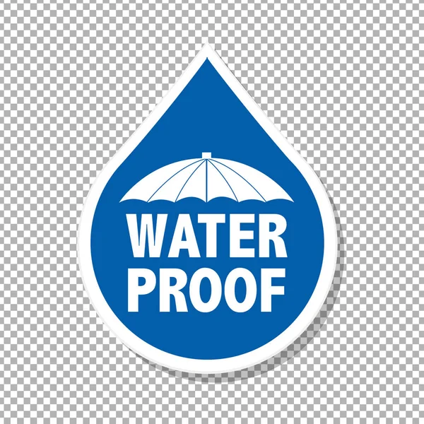 Vatten droppe etikett — Stock vektor