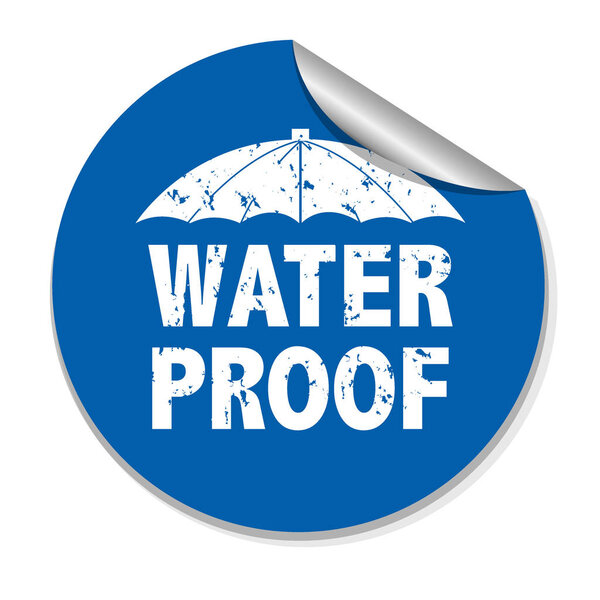 Sticker with umbrella and inscription Water Prooff