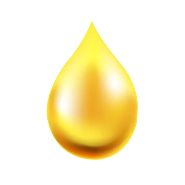 Goutte jaune huile — Image vectorielle